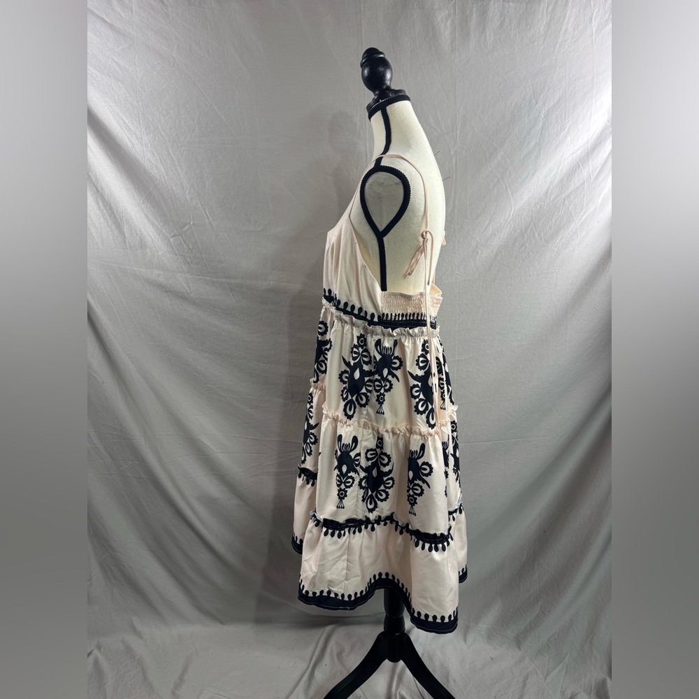 LAST ONE π₯ Floral Print Tie Shoulder Ruffle Hem Cami Dress - Picture 5 of 6